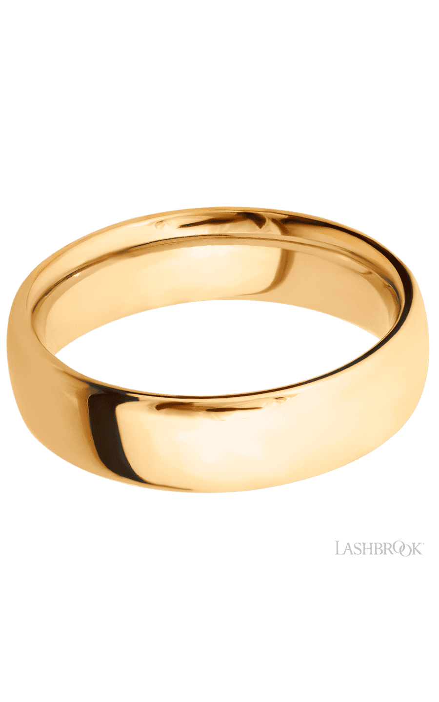 6 mm wide Ultra Comfort (our most comfortable profile) 14K Yellow Gold band.