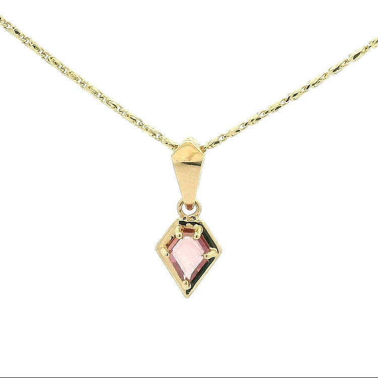 14KYG Fantasy Cut Sapphire Pendant
