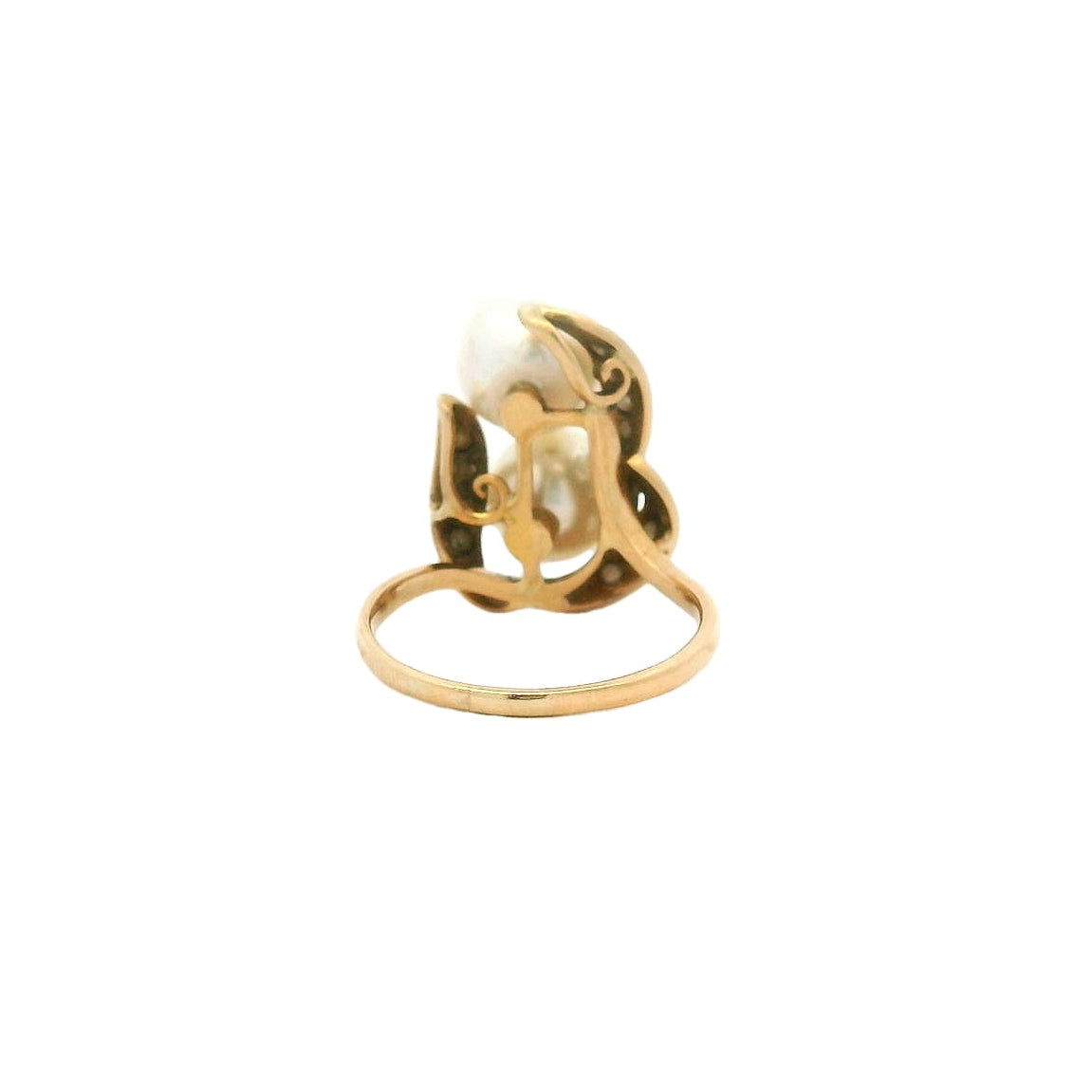 Vintage 18KYG Pearl Ring
