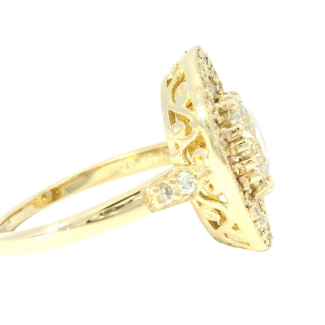 Elegant Diamond Halo Ring