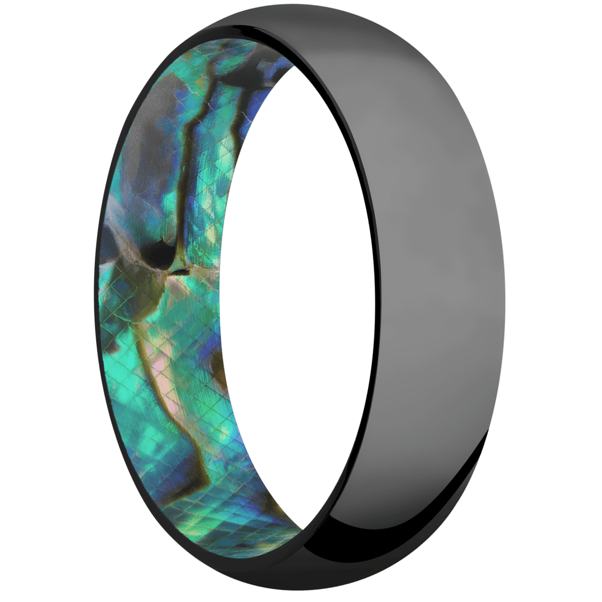 Zirconium + Polish Finish + Abalone