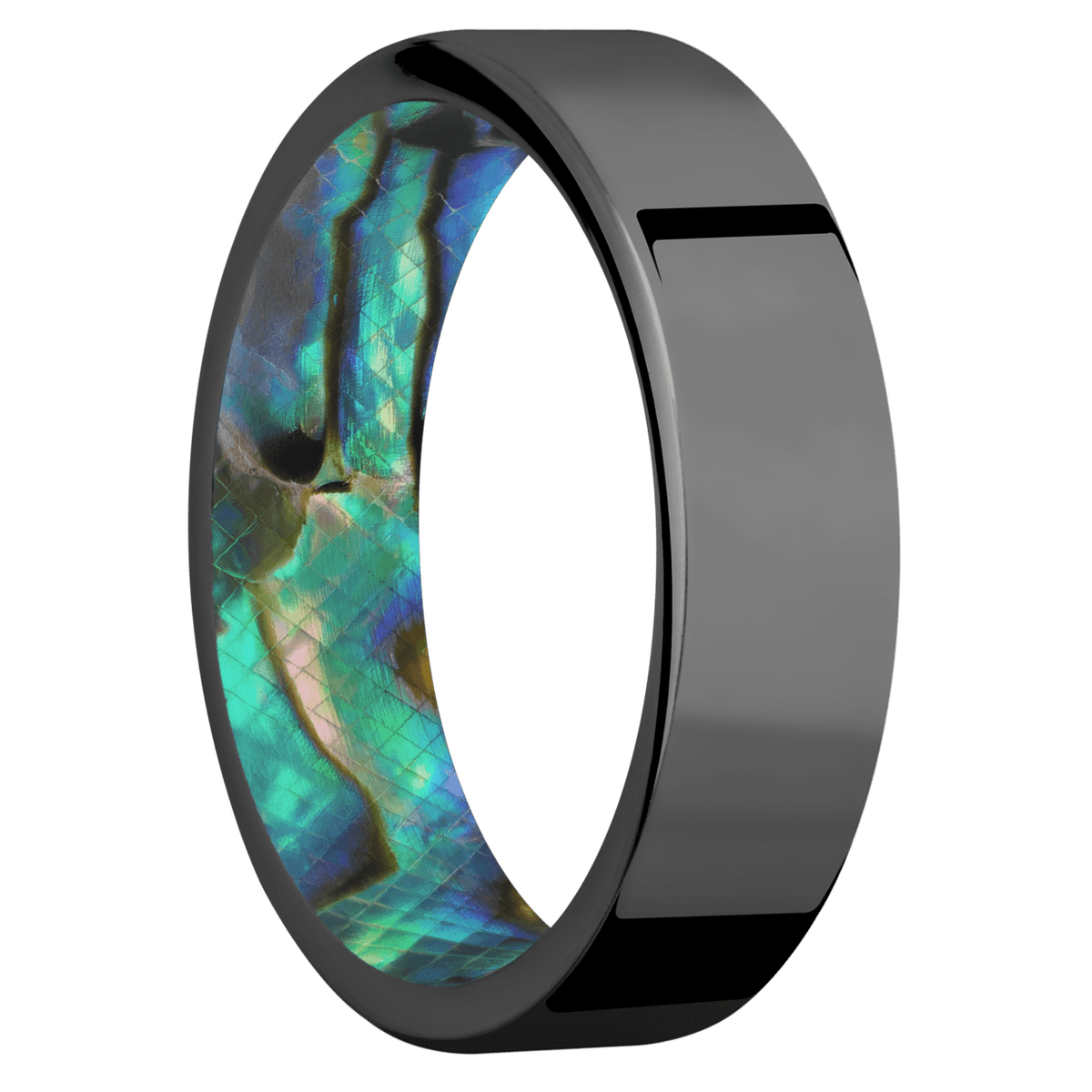 Zirconium + Polish Finish + Abalone