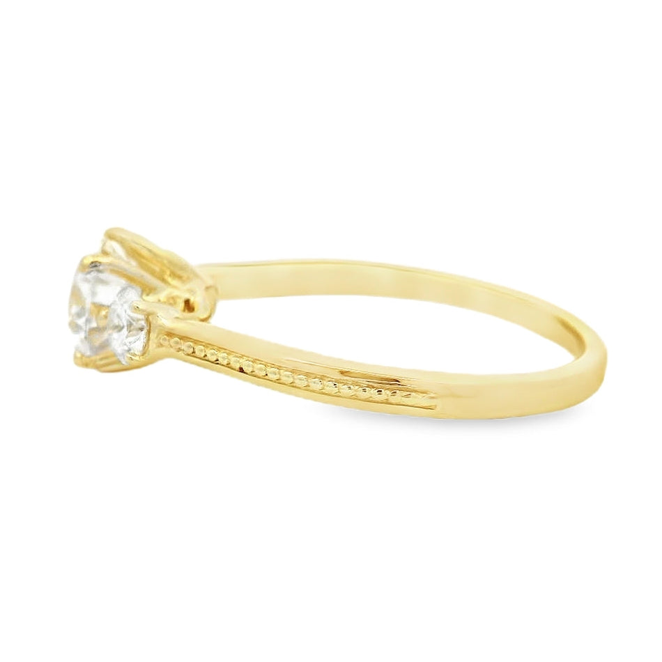 Elegant Three-Stone Diamond Ring