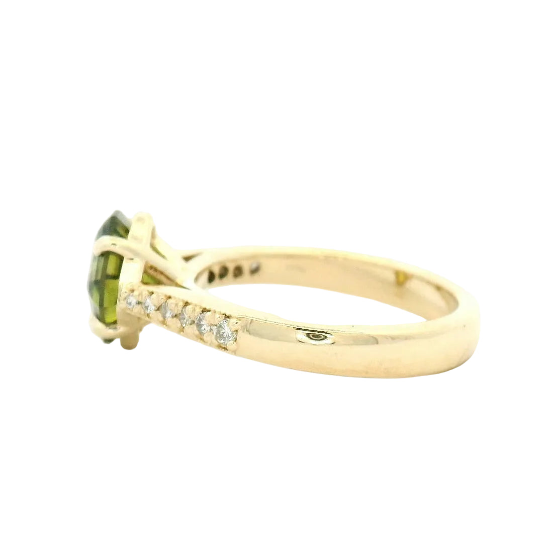14k Yellow Gold Bi-Color Sapphire Engagement Ring