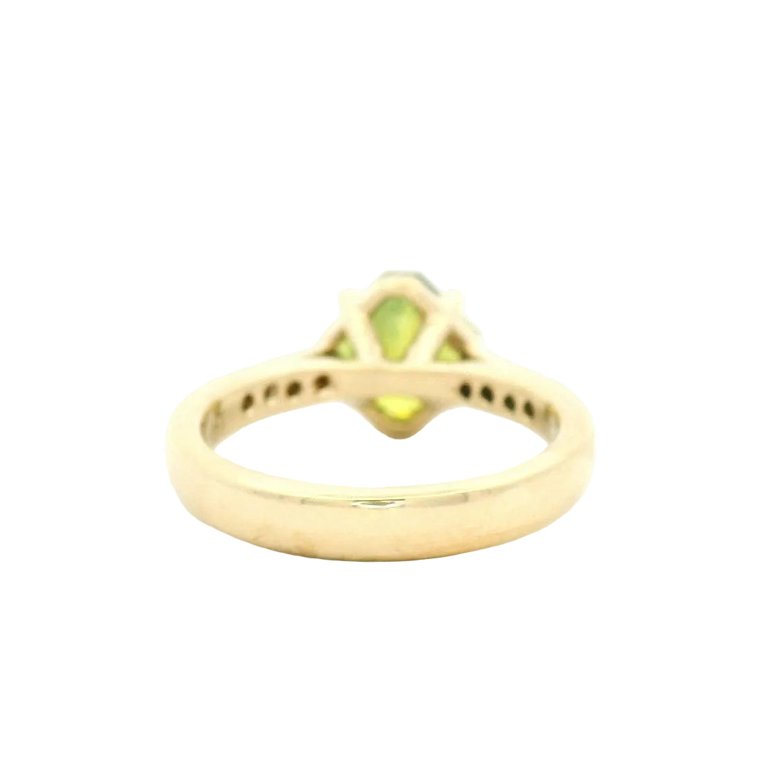 14k Yellow Gold Bi-Color Sapphire Engagement Ring