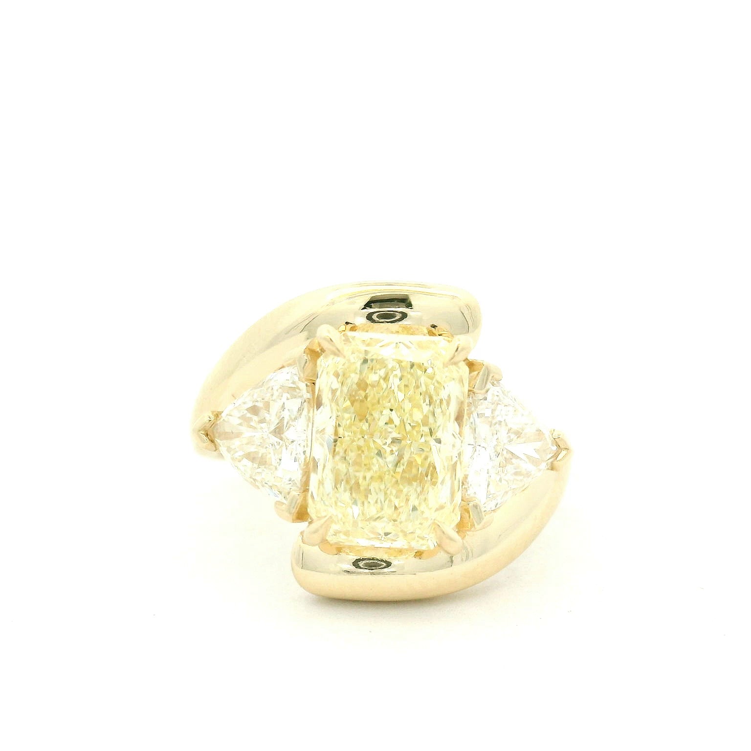 Elegant Yellow Diamond Ring