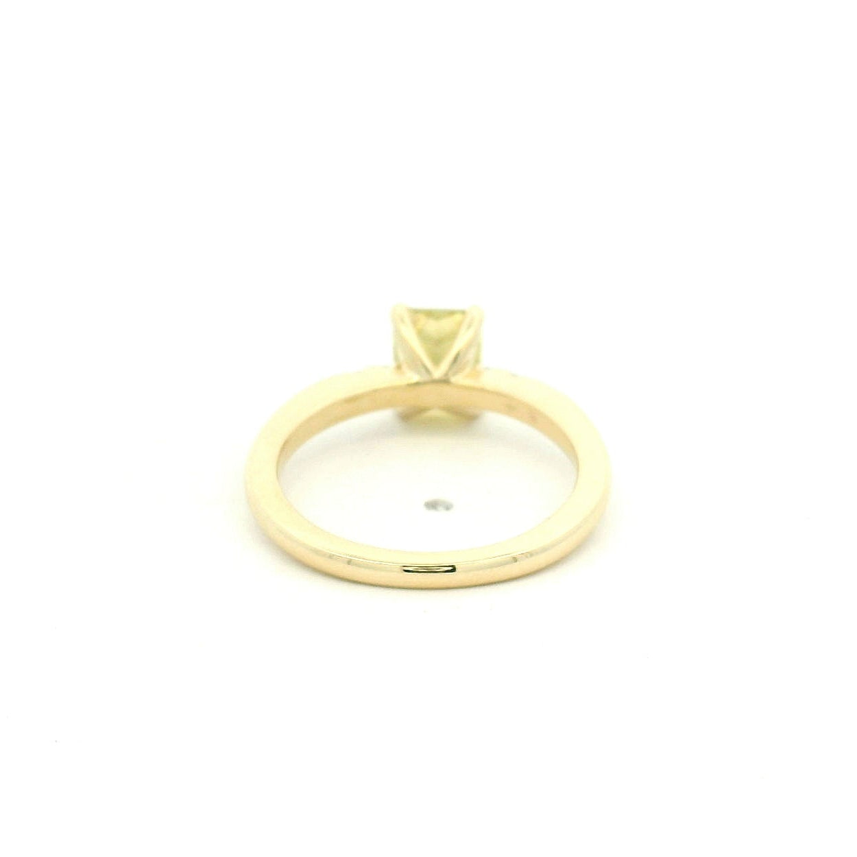 14KYG Engagement Ring with Yellow Radiant Sapphire