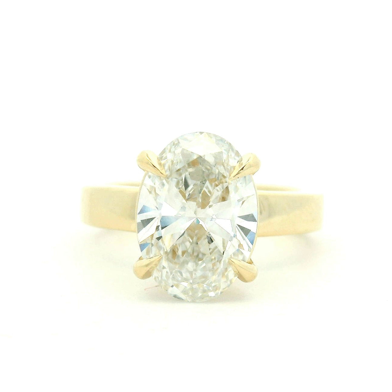 14KYG Oval Solitaire Engagement Ring