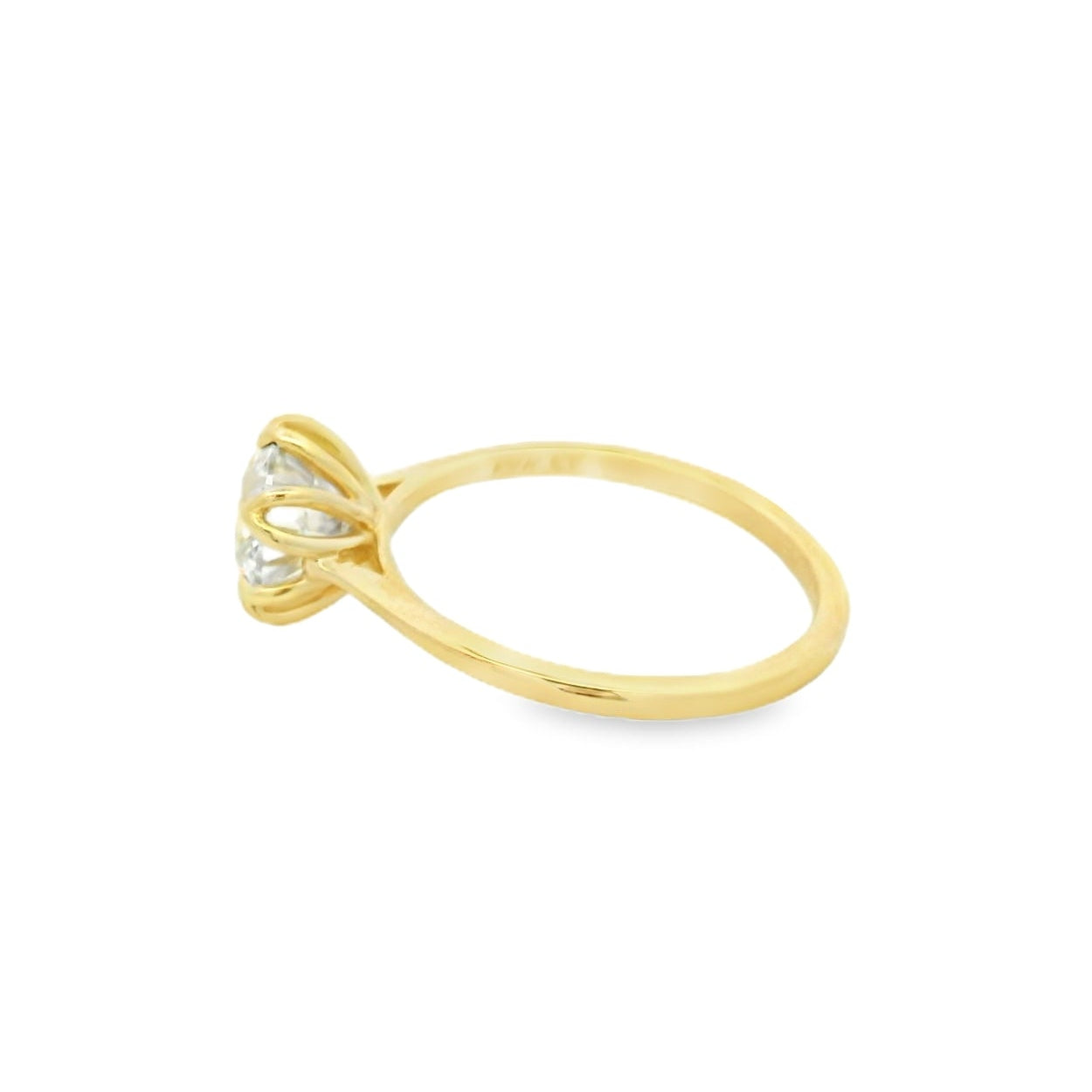 14KYG Solitaire Tulip Head Engagement Ring