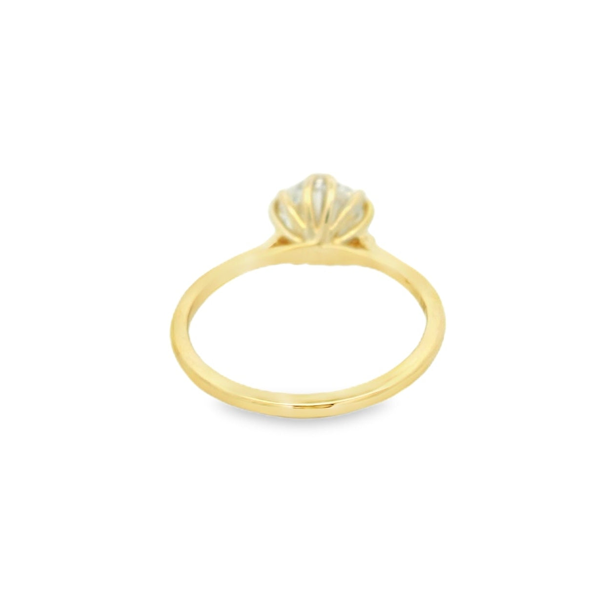 14KYG Solitaire Tulip Head Engagement Ring