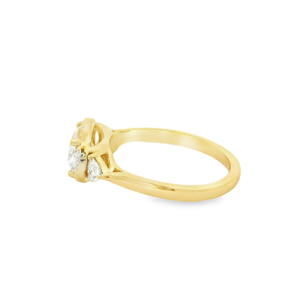 14KYG LG Bezel Set Oval Engagement Ring