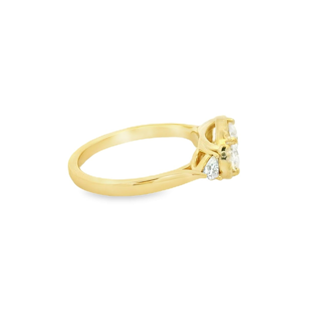 14KYG LG Bezel Set Oval Engagement Ring