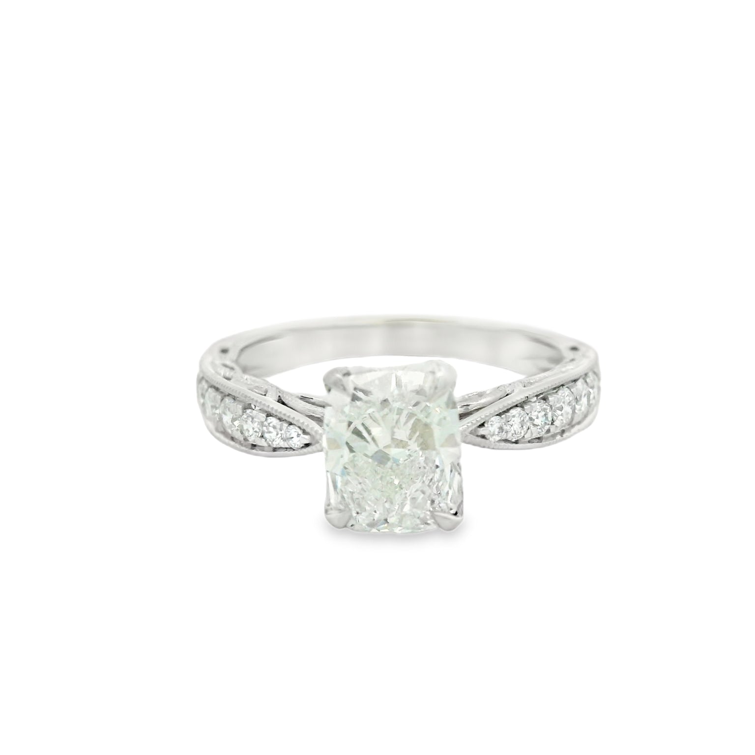 14K White Gold LG Diamond Engagement Ring