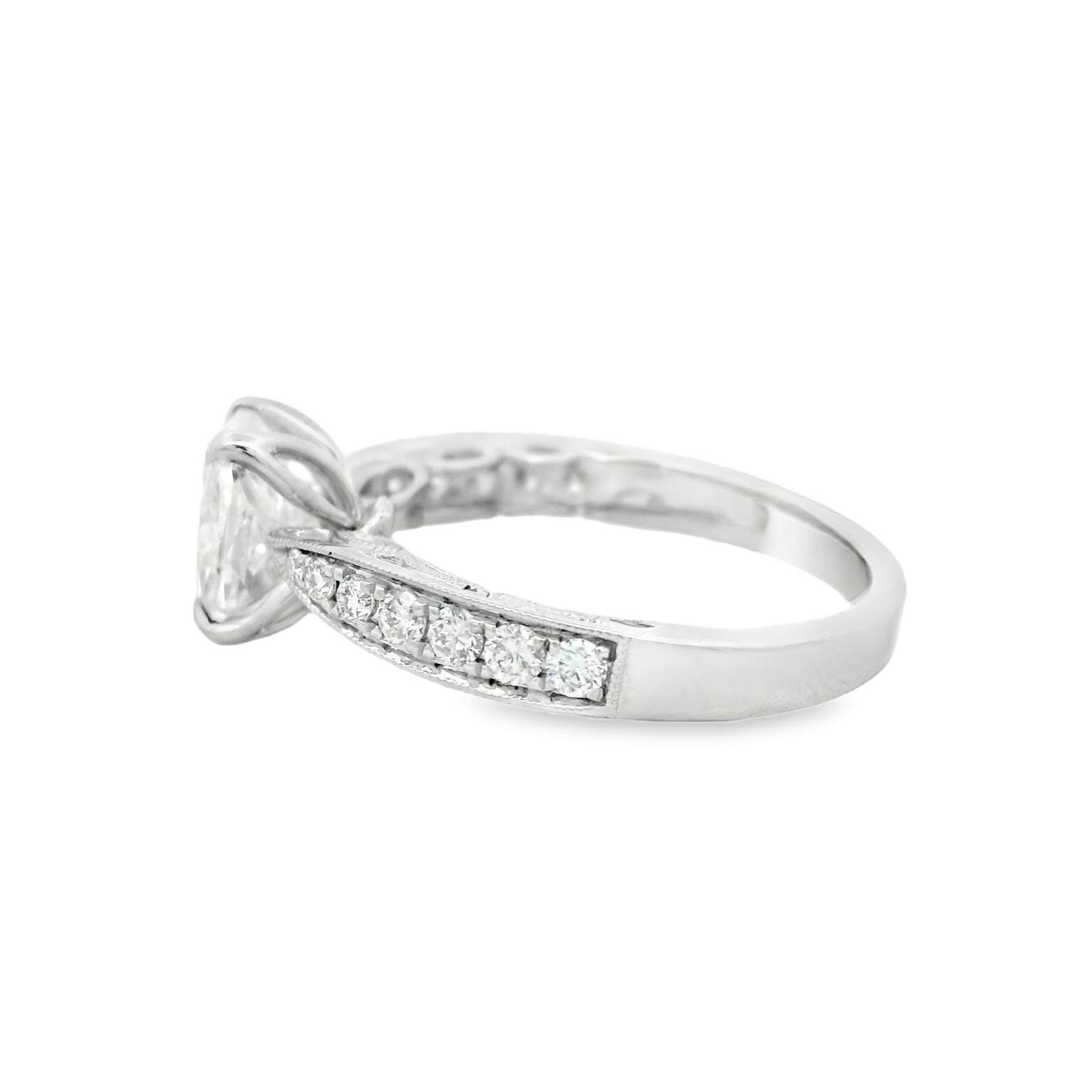 14K White Gold LG Diamond Engagement Ring