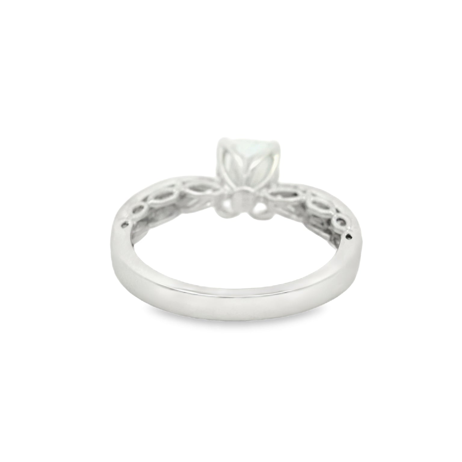 14K White Gold LG Diamond Engagement Ring