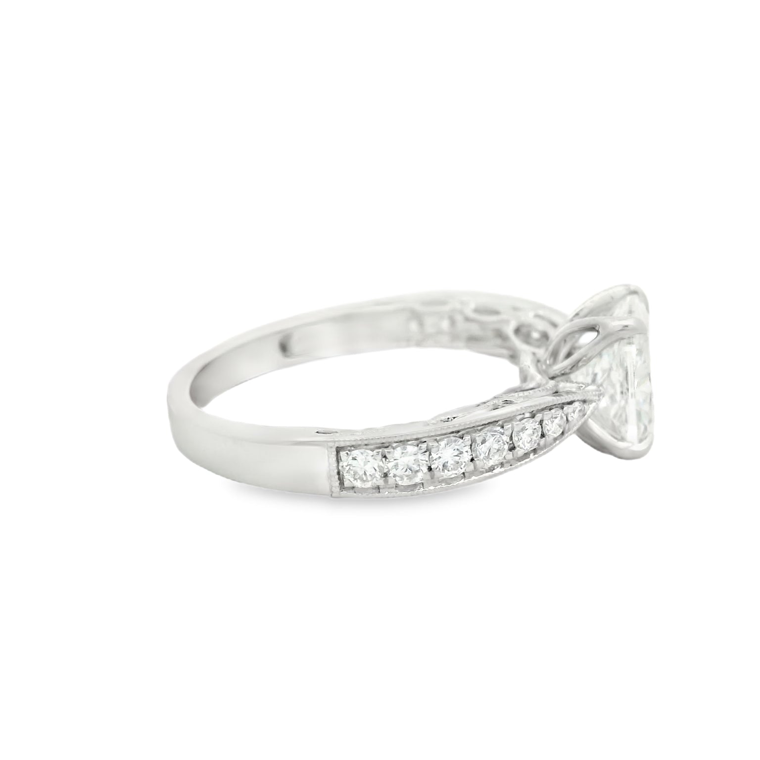 14K White Gold LG Diamond Engagement Ring