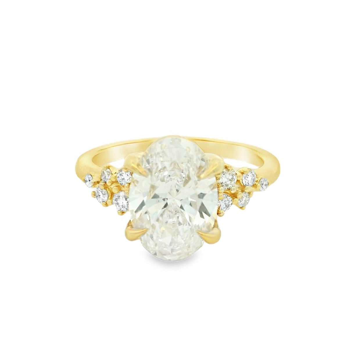 14KYG Lab Grown Oval Diamond Engagement Ring
