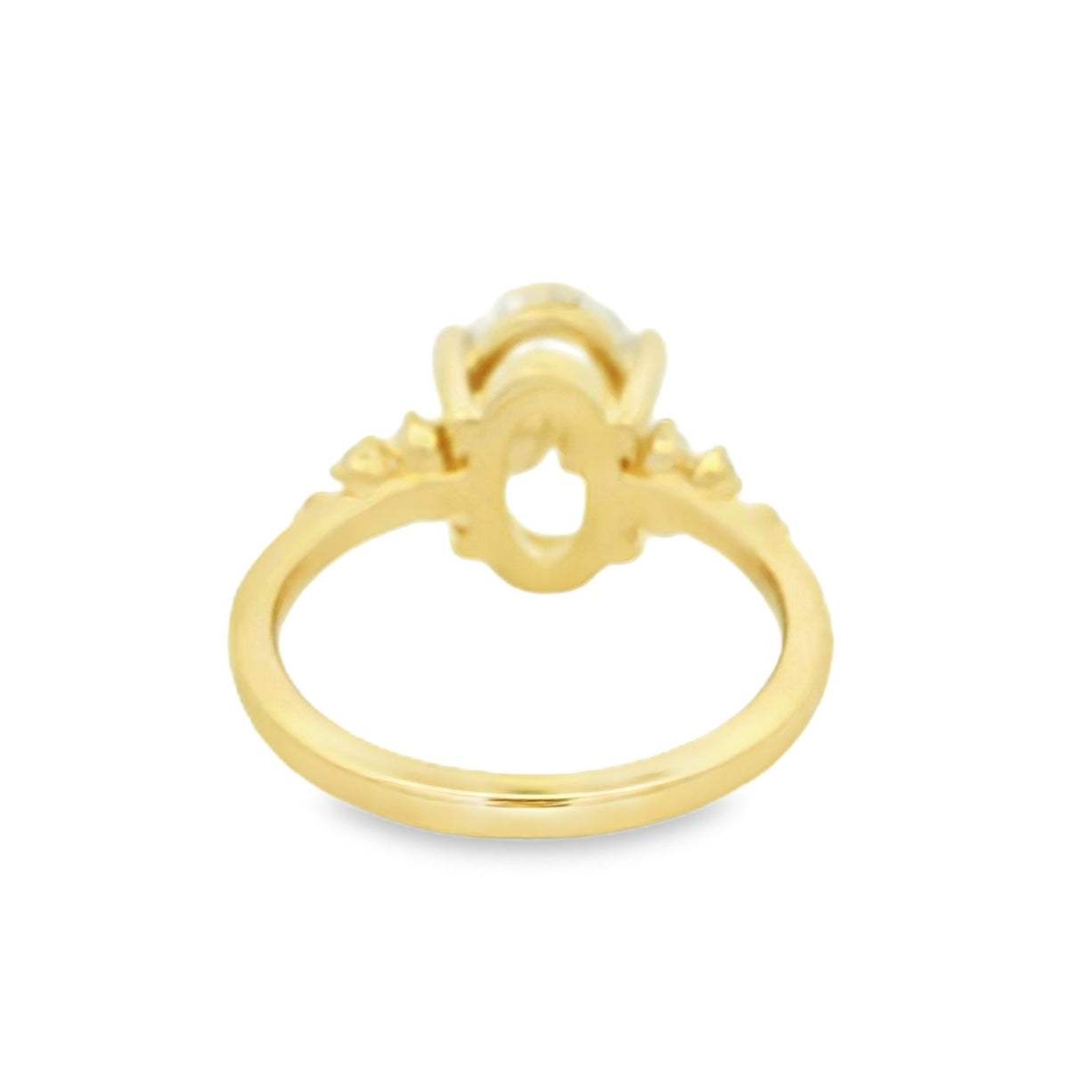 14KYG Lab Grown Oval Diamond Engagement Ring