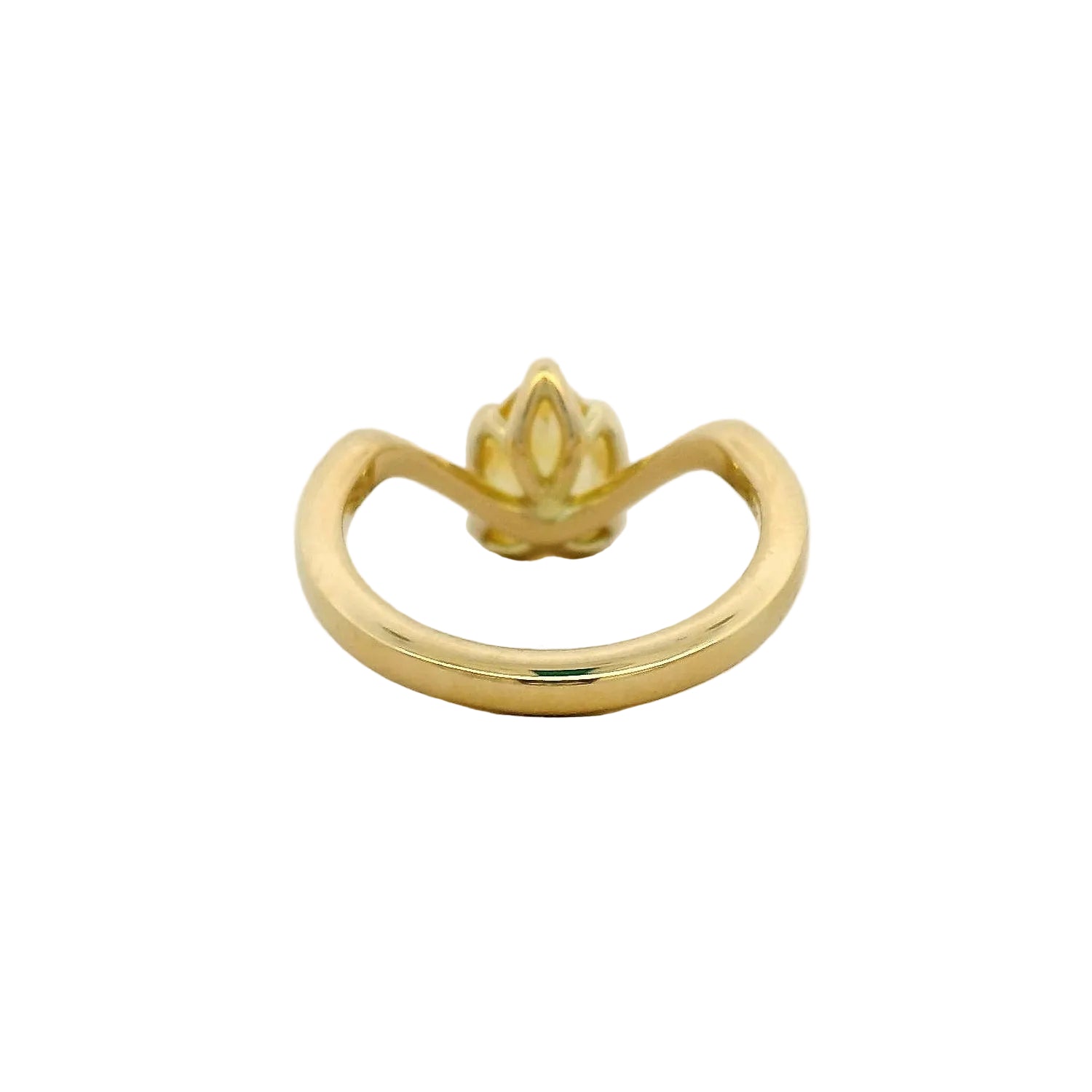 Pear-Cut Yellow Sapphire Solitaire Ring in Yellow Gold