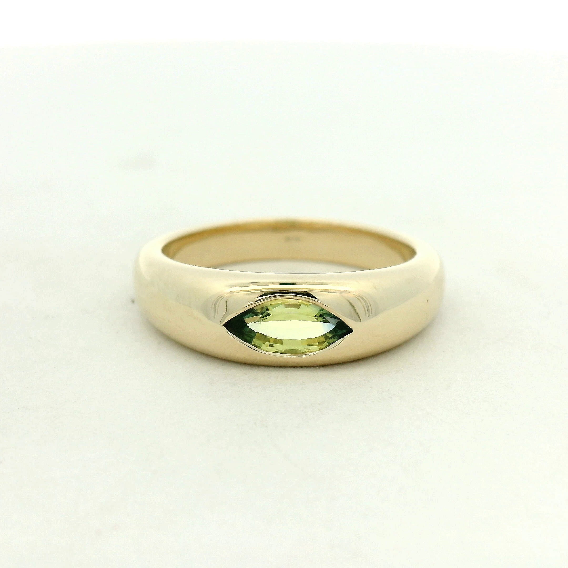 Flush Set Sapphire ring