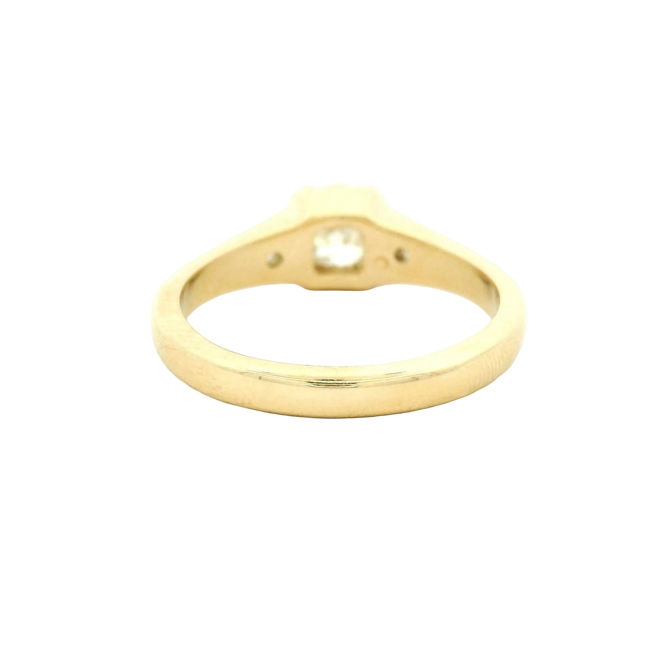 Yellow Gold Multi-Stone Diamond Ring with Engraved Band