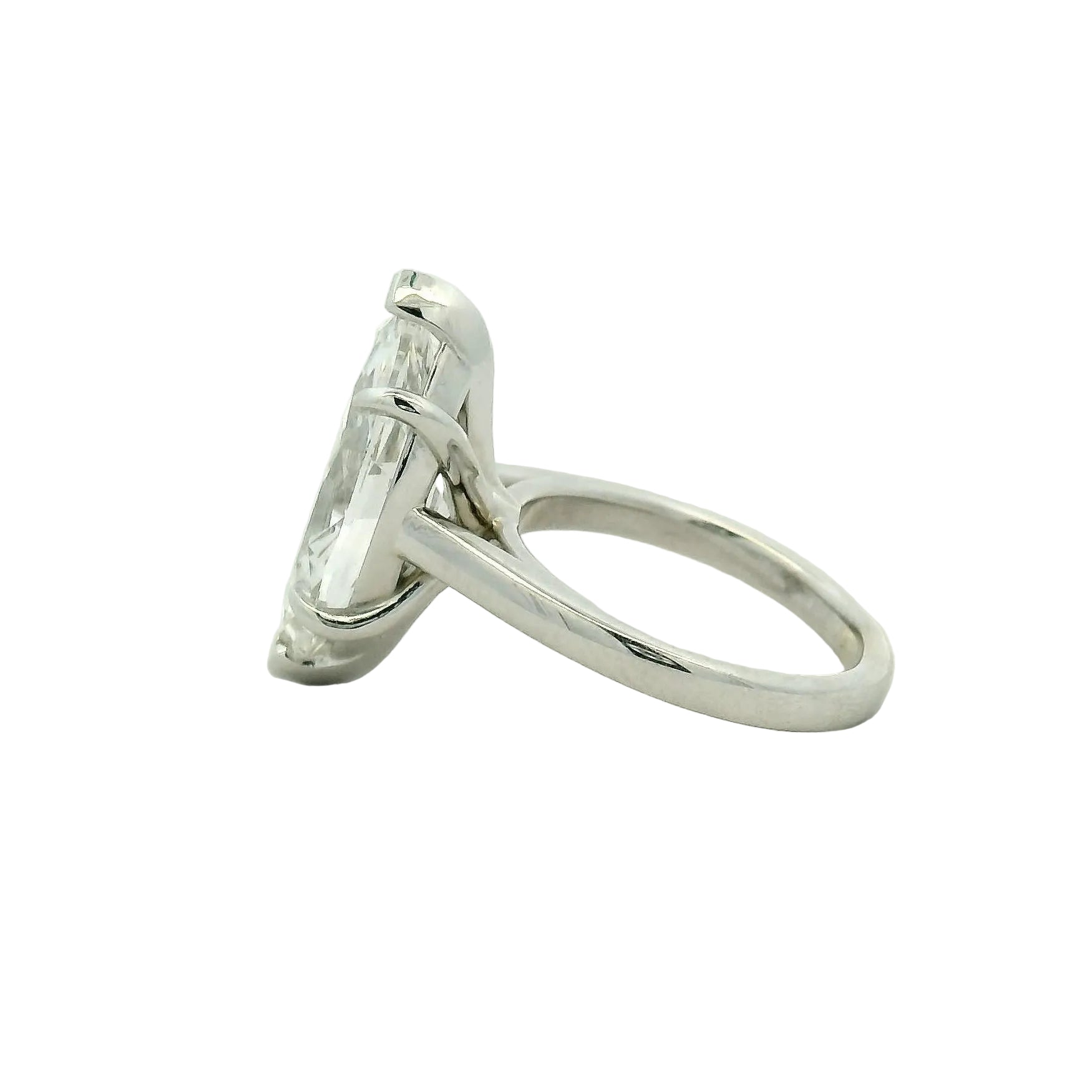 Marquise Cut Diamond Solitaire Ring in White Gold