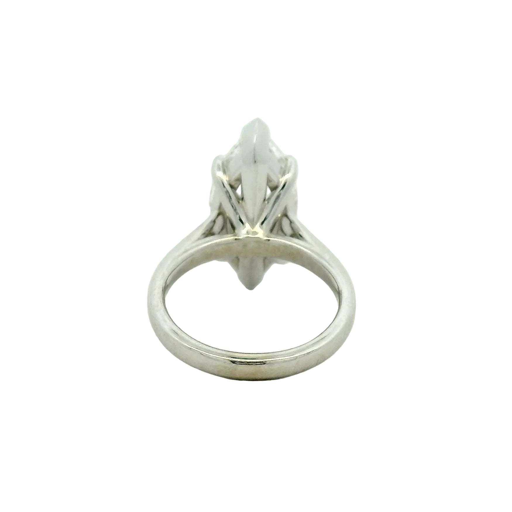 Marquise Cut Diamond Solitaire Ring in White Gold