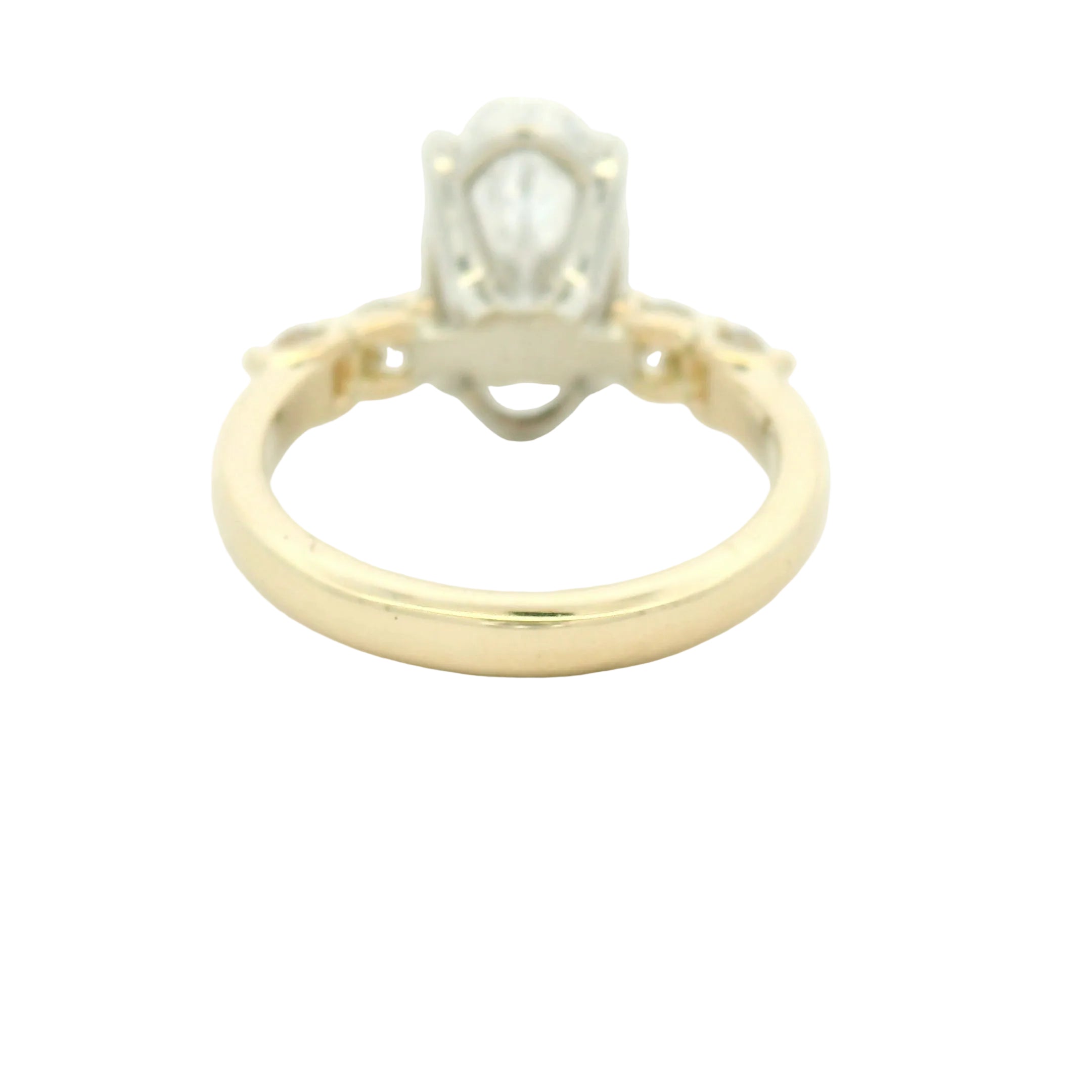 Oval Cut Diamond Multistone Ring in Yellow Gold