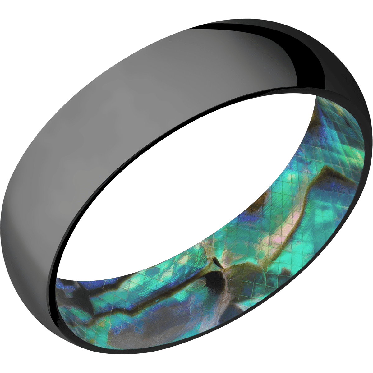 Zirconium + Polish Finish + Abalone