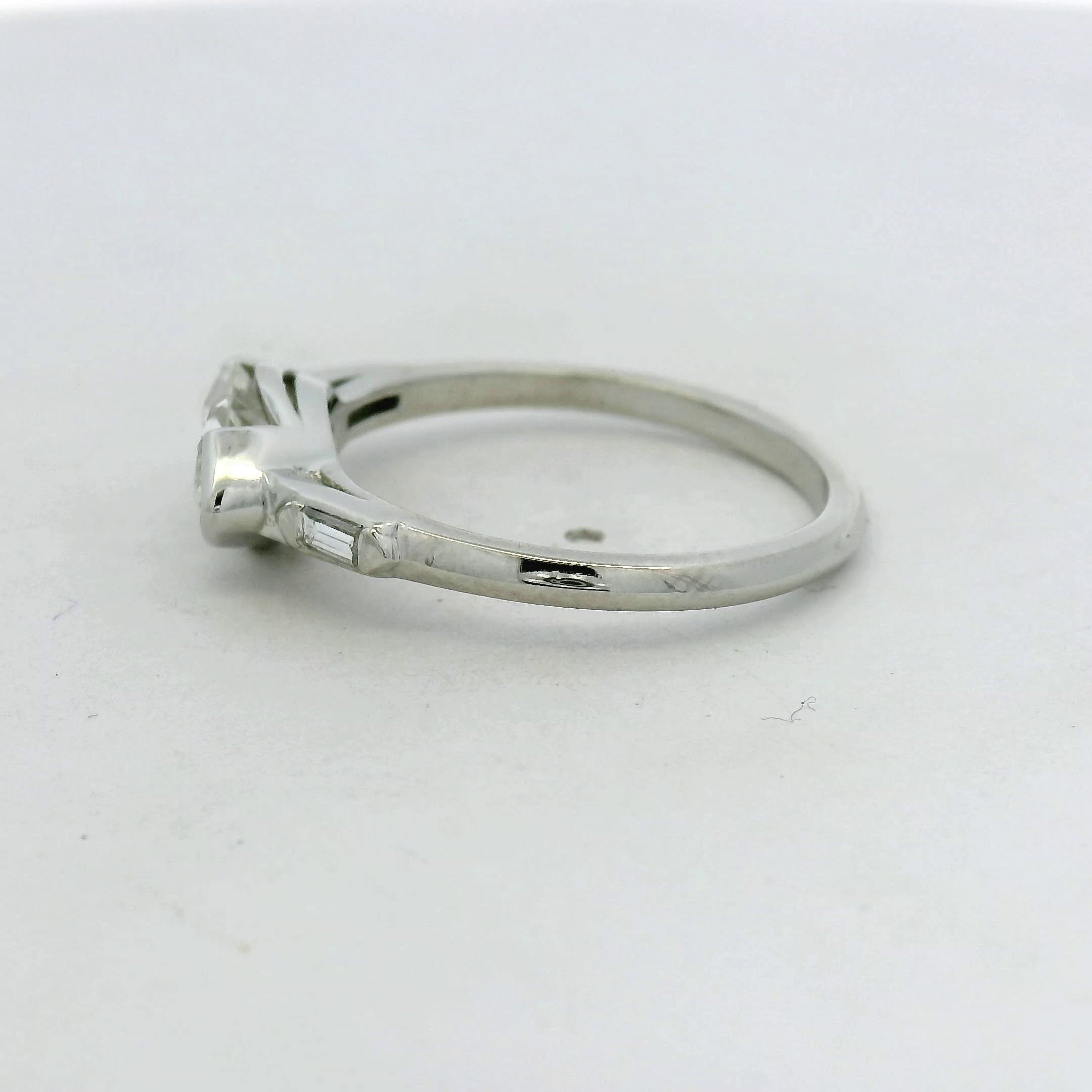 East-West Marquise Diamond Ring in platinum