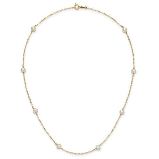 14K GOLD PEARL BY THE YARD NECKLACE