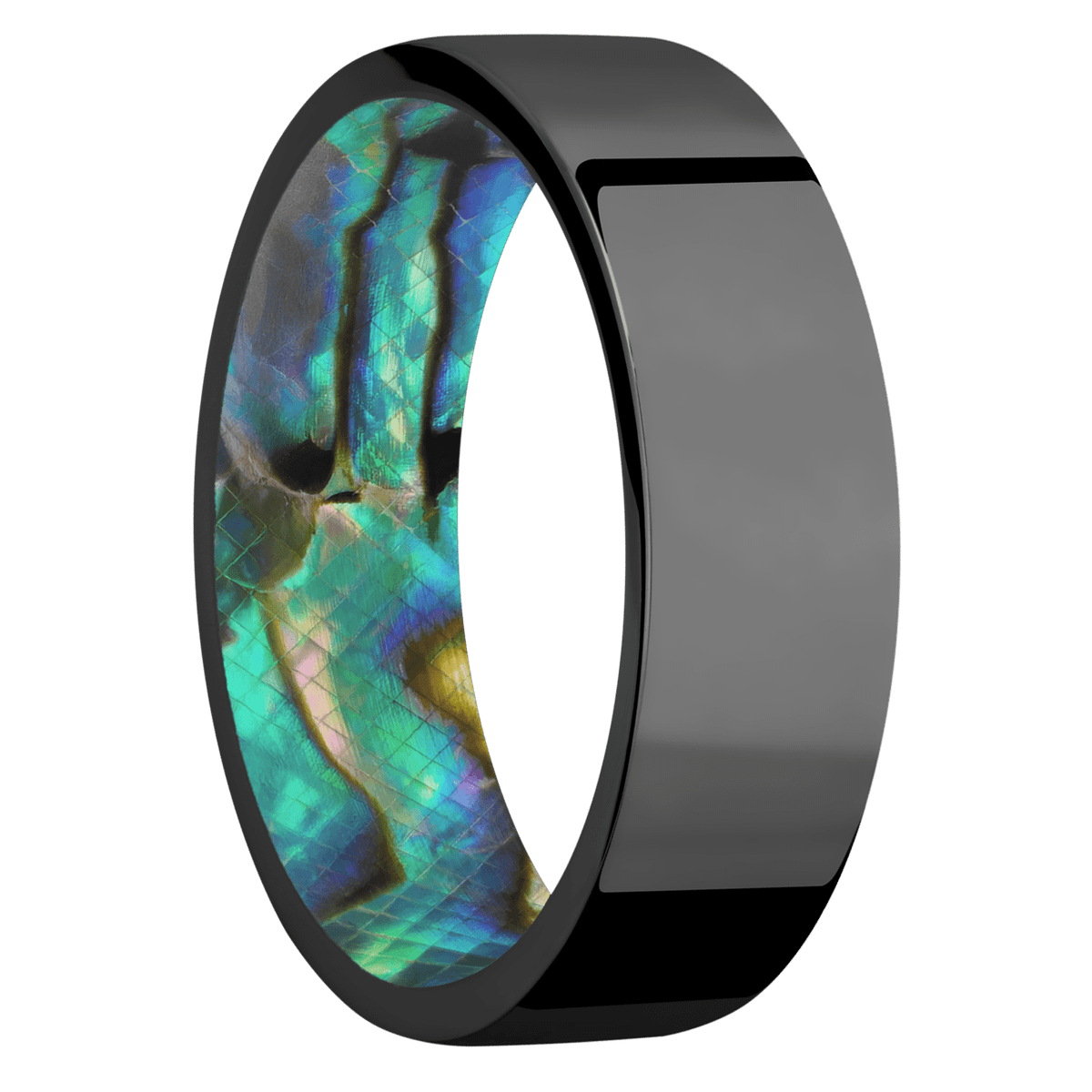 Zirconium + Polish Finish + Abalone