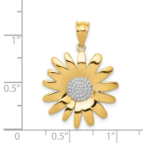 14k Sunflower Pendant