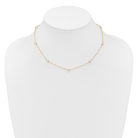 14K GOLD PEARL BY THE YARD NECKLACE