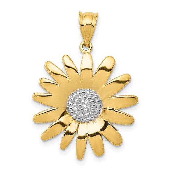 14k Sunflower Pendant