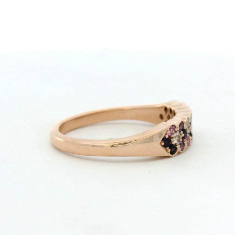 14KT Rose Gold Purple Gemstone Ring