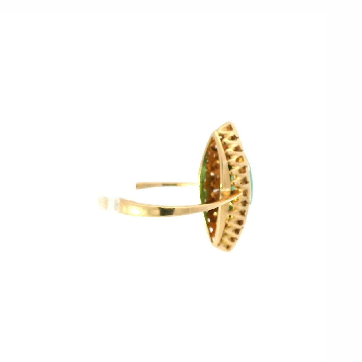 Vintage 18KYG Turquoise Ring