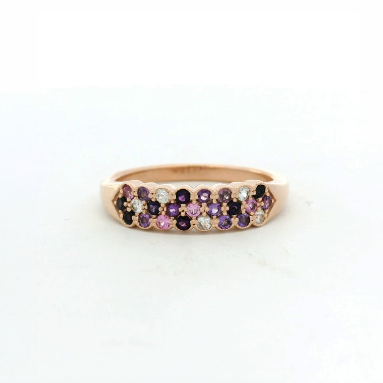 14KT Rose Gold Purple Gemstone Ring