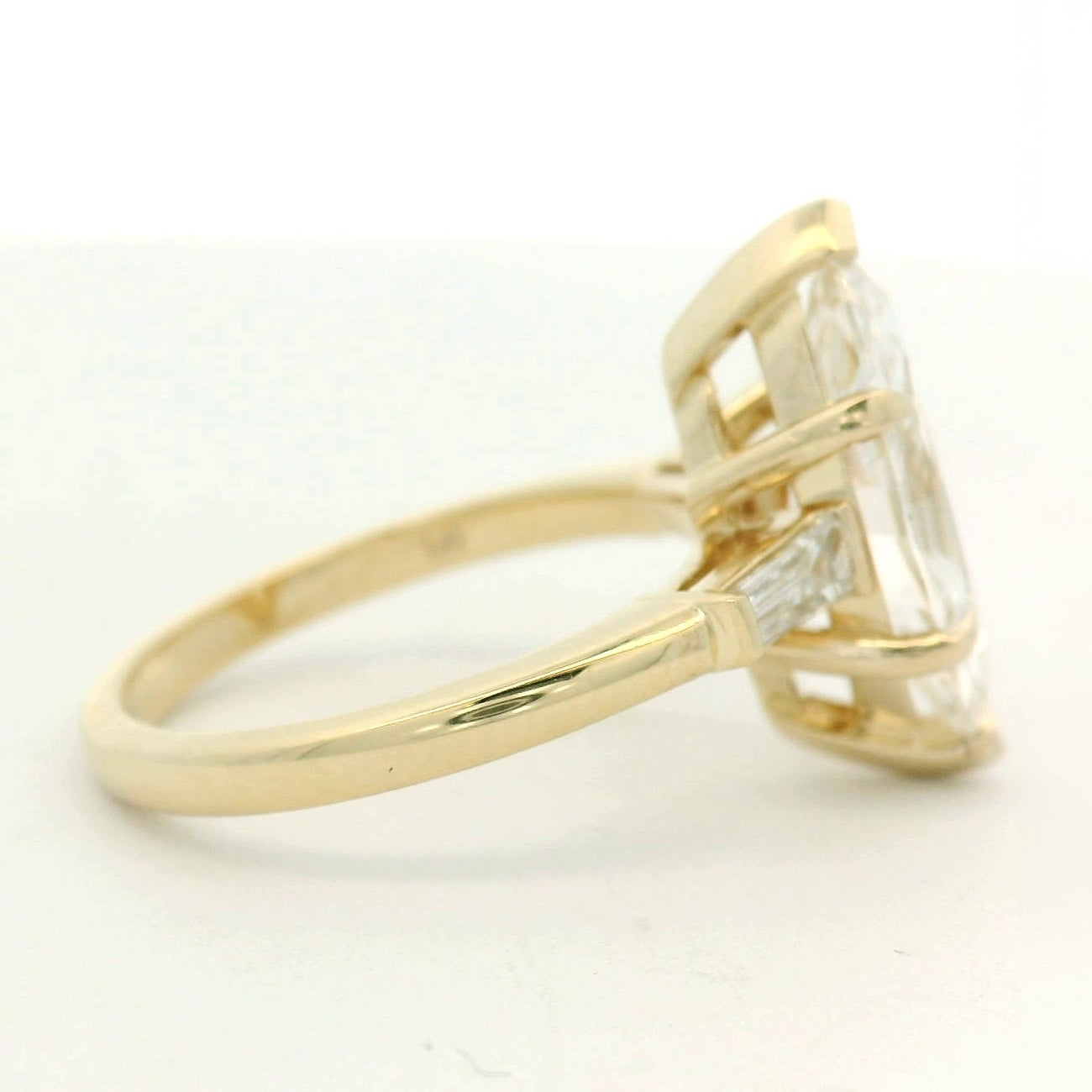 14KYG Marquise & Baguette Engagement Ring