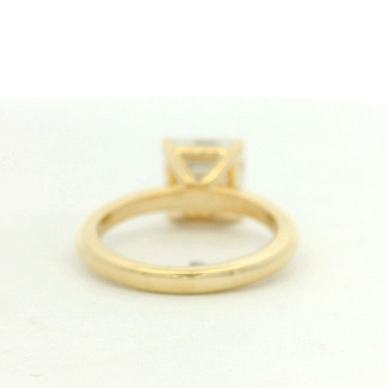 18KYG Asscher Engagement Ring