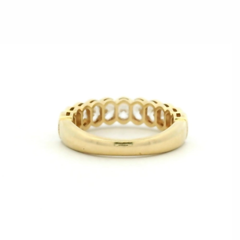 Oval Diamond Wedding Band