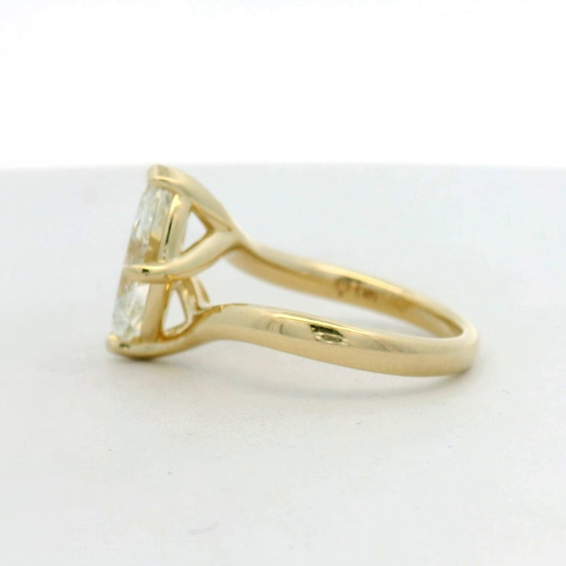 14KT yellow gold bypass 2ct natural marquise diamond engagement ring