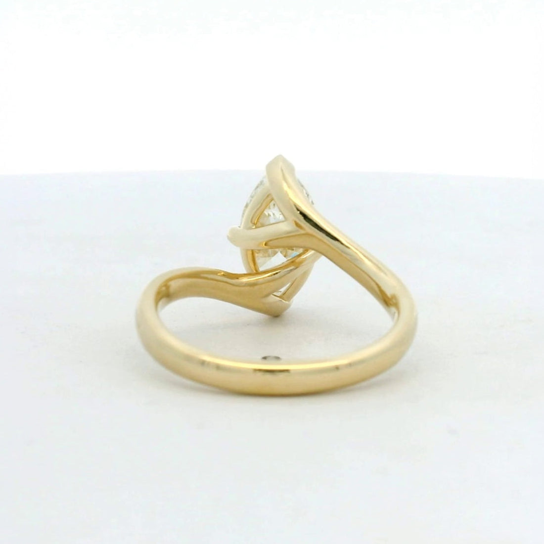 14KT yellow gold bypass 2ct natural marquise diamond engagement ring