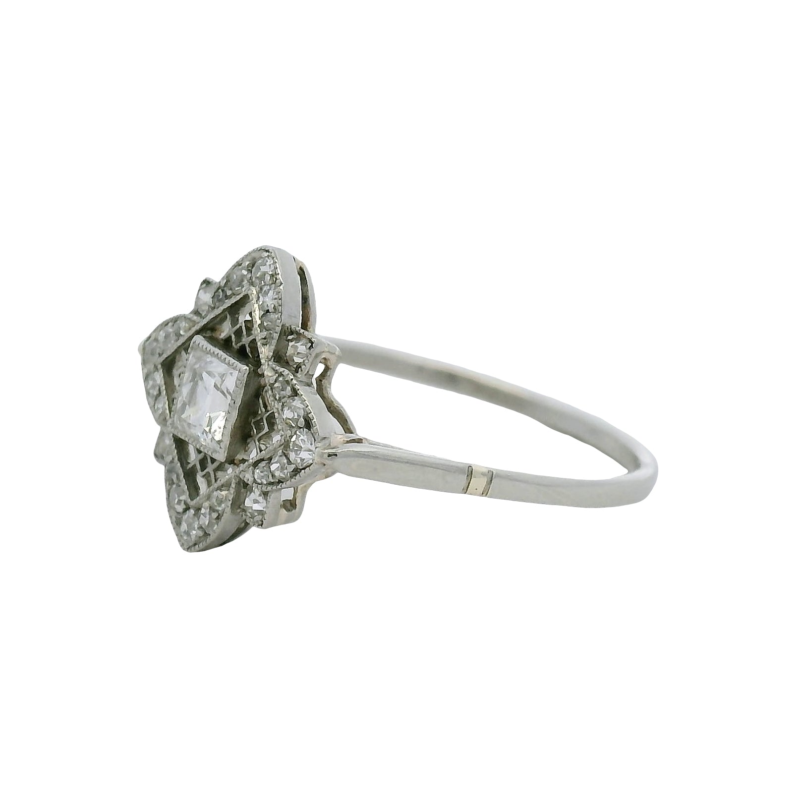 Vintage Art Deco Platinum Diamond Ring