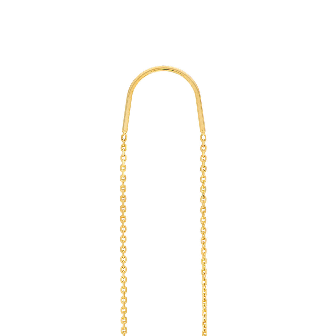 14k yellow gold diamond threaded earrings