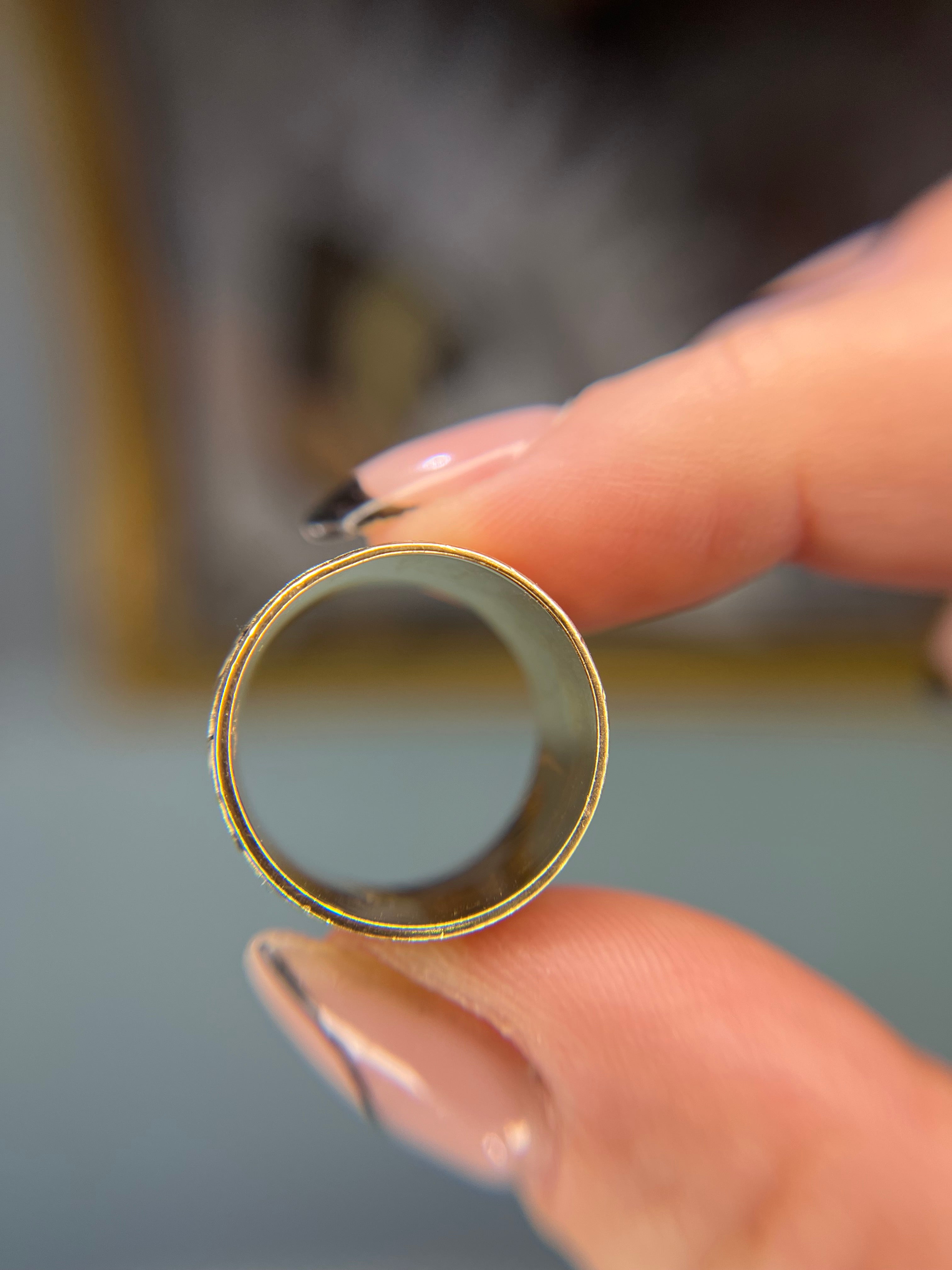 Vintage Hand-engraved and Enamel Band