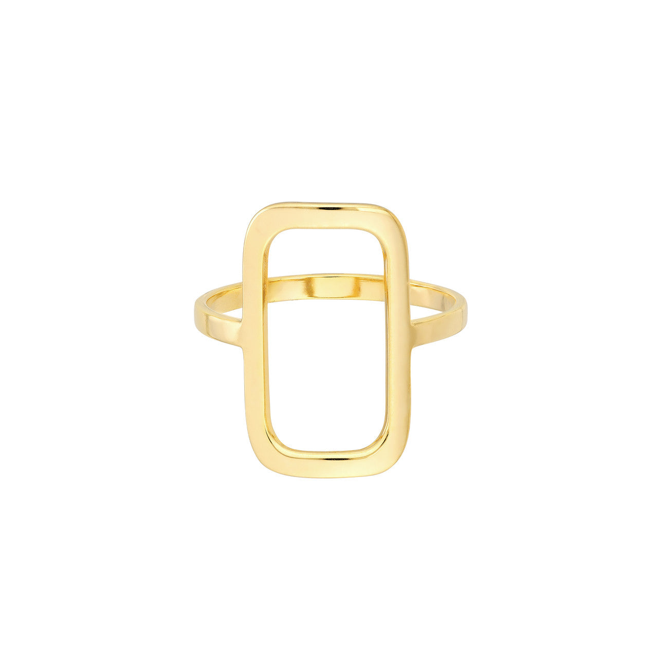 14k Rectangular Frame Ring