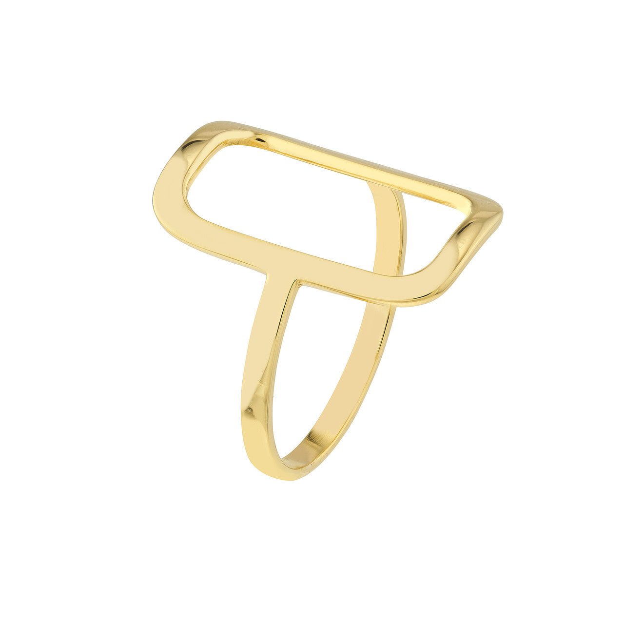 14k Rectangular Frame Ring