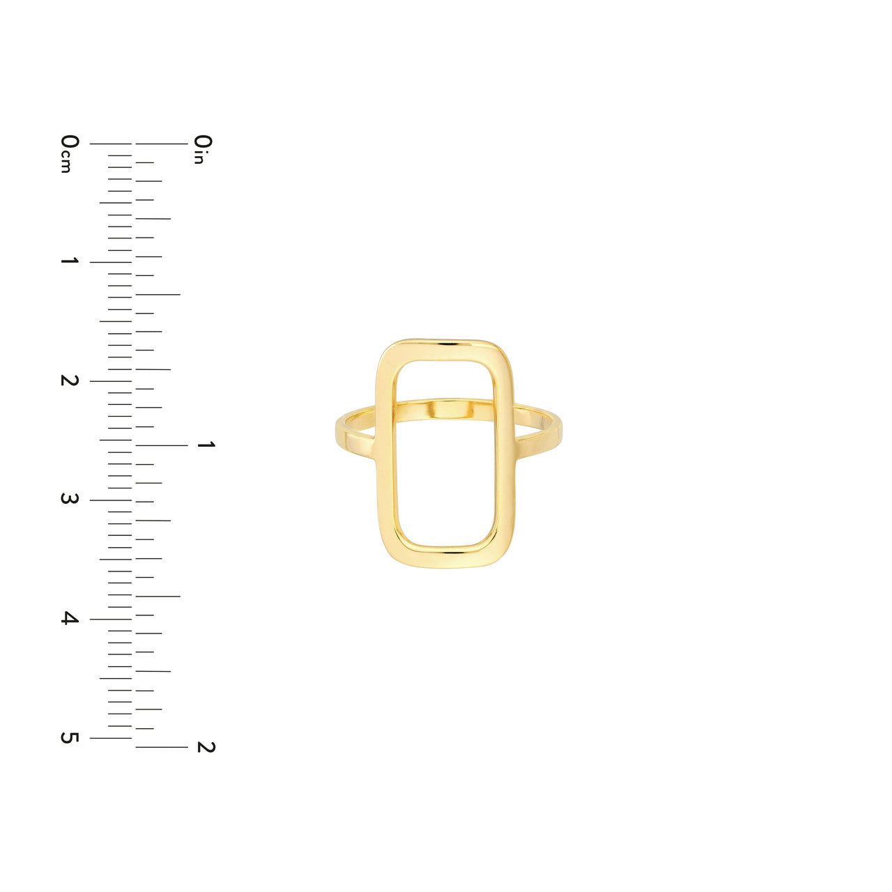 14k Rectangular Frame Ring