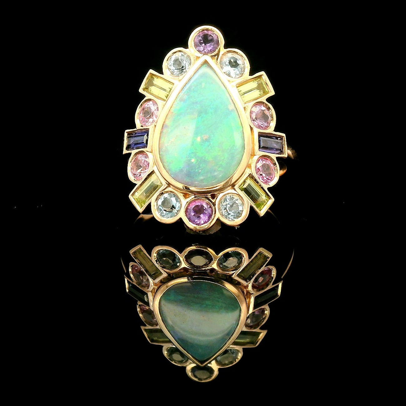 Stunning Opal and Gemstone Ring